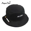 2021 Solid Black Men Women Bucket Hat Cigarettbroderi Inget Chill Hip Hop Fishing Cap Vuxen unisex Panama Bob Hat Flat Sunhat Q06091496