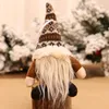 2023 New Classic Christmas Ornament Knitted Plush Gnome Doll Christmas Trees Wall Hanging Pendant Holiday Decor Gift Tree Decorations