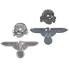 Anstecknadeln, Broschen 2 Stile Jubiläum Motorrad Biker Metall Messing Abzeichen Schädel Punk Abzeichen für Kleidung Hut Retro Kragen Pin Brosche