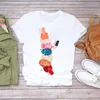 Women's T Shirts Women's T-shirt Kvinnor 2022 Summer Fingernail Nail Art Lip Sexy Print Lady T-shirts Top Shirt Womens Stylish