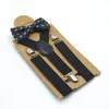 Fashion Accessory Boys Suspenders Bow Tie Set Plaid Printed Braces Kids Grid Elastic Y-Suspenders with Bows Ties Fashion Belt Baby Retro Strap Clip