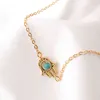 Personality creative clavicle chain hand of fatima necklace eye necklace multi layer women cross necklace