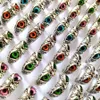 30 teile/los Neue Retro Nette Männer und Frauen Charme Punk Eule Ring Vintage Multi-Color Augen Kreative Schmuck Party geschenk Favor201E