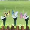 Solar Power Dancing Flying Butterflies Tuin Decoraties Fladderende Vibration Fly Hummingbird FlyingBirds Yard Decoration Funny Toys SN3390