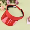 Women Summer UV Protection Sun Visor Plastic Hat Golf Sport Headband Cap Women's Sunhat Wide Brim Hats220I