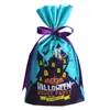 Presentförpackning 50st / väska Trick eller Treat Halloween Cartoon Cookie Bag Candy Väskor Mat Flat Ficka W-00982