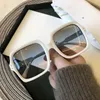 Vintage Oversize Square Sunglass Dames Luxe Merk Groot Frame Zonnebril Zwart Mode Gradiënt Vrouwelijke Bril Oculos