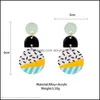 Charm oorbellen sieraden mode Koreaanse acryl colorf irregar voor vrouwen geometrische ronde schattige graffiti bengle oringen 2021 feest drop levering