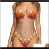Damska stroje kąpielowe Odzież Kobiety Lato Bikini One Piece Swelsuits Skin Color Pineappale Watermelon Rose Beach Swim Bikins Clothin XVB02