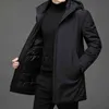 Arrivée d'hiver Hommes Veste chaude Manteau de haute qualité Casual Épaissir Parka à capuche Homme Veste d'hiver Taille M-4XL 211124