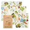 3pc/pack Beeswax storage Wrap Reusable Food Wraps, Sustainable Plastic Free kitchen tools, eco friendly Sandwichs covers RRE11406