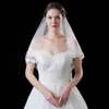 Bridal Veils Korean Simple White Short Paragraf Mori Fjäril Watersoluble Spets Wedding Veil Studio 15cm Single Layer Soft Yar3907100