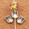 Alloy Owl Bird Charm Loose Pärlor 9.9x8mm Tibetanska Silver Spacers Smycken Resultat L709 300pcs / Lot