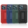 Premium Kackstand Slots Slots Heavy Duty TPU PC Casi di telefono antiurto antiurto per iPhone 13 12 11 Pro Max Mini XR XS x 6 7 8 Plus con belle borse opp