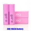 Haute qualité INR18650 30Q 18650 batterie boîte rose 3000mAh 20A 3.7V vidange rechargeable lithium plat batteries à dessus plat cellules de vapeur pour Samsung rapide