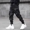 Hip Hop Cargo Pants Pockets Men Streetwear Harajuku Joggers Pants HipHop Swag Ribbion Harem Pants Fashion Casual Trousers 210714