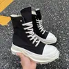 Crystal Sole Men Canvas Calf Boots High Top Increasing Mens Elevator Platform Shoes Thick Bottom Half Boot Fashion