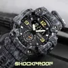 Skmei Orologio da uomo digitale antiurto Dual Movement 3 Time Sport Orologio da polso da uomo Orologi elettronici impermeabili Montre Homme 1637 Q0524