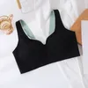 Camisoles Tanks Sexy Intime Nahtlose BHs Tops Leibchen Für Mädchen Thai Latex Tank Crop Top Frauen Dünne Ultra-Licht Sammeln Sport Unterwäsche