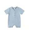 Short Sleeve Infant Girl Jumpsuits Single Breasted Children Boutique Clothing 5 Colors BT6609