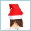 Chapeaux de fête fournitures de fête maison jardin noël rouge et blanc casquette père noël Costume décoration pour enfants Adt chapeau de noël