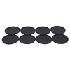 Silicone Black Drink Coasters Set Of 8 Non-Slip Round Soft Sleek And Durable Easy To Clean Multicolor 210817