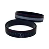 100 pièces Focus la lentille Bracelet en caoutchouc de Silicone Logo rempli d'encre taille adulte noir et blanc cadeau de Promotion