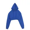 Kvinnor hoodies hooded korta pullovers sweatshirt coat plus storlek avslappnad sexig kvinna mode 210524