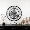 Horloges murales 58 cm nordique minimaliste silencieux horloge à Quartz chiffres romains maison décorative pour salon Restaurant sur