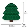 Jul Fidget Leksaker Snögubbe Gingerbread ChristmasTree Push Bubble Decompression Toy Barn Vuxen Klämma Sensory Stress Reliever Gift