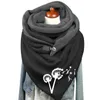 Fashion Winter Scarf For Women Printing Button Soft Wrap Casual Warm Scarves Shawls Scarf Foulard Neck