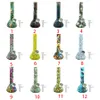 7.4 '' Breaker Bong Bongs de silicona Dab Rigs Pipa de agua Pipas para fumar Plataforma petrolera Tazón de vidrio libre impreso