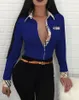 Primavera outono camisa sólida femme xadrez guarnição abotoado casual manga curta blusa escritório senhoras roupas elegantes