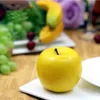パーティーの装飾8ピース8cmサイズの人工的な果実のプラスチック偽の具体的な黄色いApplearの模擬リンゴ