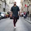 QNPQYX NOVO PONTAS NÃO DENIMMIMIMIMIMIMIVENS ATHLETIC Sports Sports Sortplants com moda listrada de hip hop para fitness e streetwear | Pantalon Homme