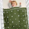 Coperte per bambini Super Soft 100% cotone lavorato a maglia Boy Girl Swaddle Wrap Quilts 100 * 80cm Toddler Infant Passeggino Copripiumino 210823