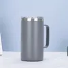 Bicchieri da caffè Tazza da viaggio isolata in acciaio inossidabile da 24 once Tazza da acqua riutilizzabile sottovuoto a doppia parete con coperchio