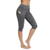 FittToo 3/4 Casual kadın Koşu Pantolon Gym Fitness Spor Kırpılmış Tayt Cep Slim Pantolon Kadın Rahat Pantolon Leggins Mujer Q0801