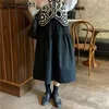 Fashion Women 3 Pieces Set White Lace Up Shirt Hollow Out Floral Vest Black Long Skirt Elegant Suit Lady Outfit 210601