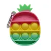 25Style Keychain empurrar Bubble Fidget Brinquedos Poppers Decompression Toy Fidgets Chaveiro Anti Anti Stress Board Mix Modelos 7621
