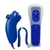 6 färger 2-i-1 trådlösa fjärrstyrspakar Spelkontroller+Nunchuk Control för Nintendo Wii Gamepad Silikonfodral Rörelsesensor