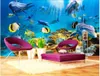 Foto personalizzata Sfondi per pareti 3d murales freschi hd oceano oceano subacqueo del mondo Dolphin Camera per bambini murale Sfondo da muro di sfondo