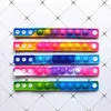 Push Bubble Silicone Bracelets Decompression Fidget Pop Finger Toys Bracelet Puzzle Press Stress Pulseira Sensorial Tie-dyed Snap Ring Sale