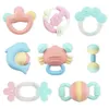 Meibeile Infant Toddler Soft Teether Musical Toy Set Hand Ring Bell Juguete Baby Rattles For Kids Early Intelligence Development C3099824