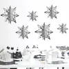 Christmas Decorations 3D Artificial Snowflakes Paper Garland Banner Xmas Ornaments For Home Winter Birthday Party Fake Snow Year