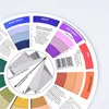 Roue de couleurs de pigments de tatouage Fournitures de cartes en papier Guide de mélange à trois niveaux Cercle central Microblading Tatouages Accessoires pour outils de manucure