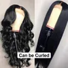 Brazilian Virgin Human Hair T-Shaped 13*1 Lace Wigs Natural Color Straight Body Wave 10--26inch