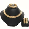Orecchini collana di alta qualità placcatura oro ltaly set gioielli per le donne perline africane jewlery moda