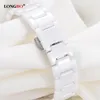 Роскошные Hollow Women Watch Fashion Quartz Ceramic Белый золотой ремешок для запястья подарки Женщины 80106 Нарученные часы3788382