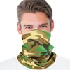 Camo Neck Gaiter Cover Face Tube Militärcykel Jakt Huvudduk Fiske Anti UV Tactical Bandana Scarf Män Kvinnor Kepsar Masker
